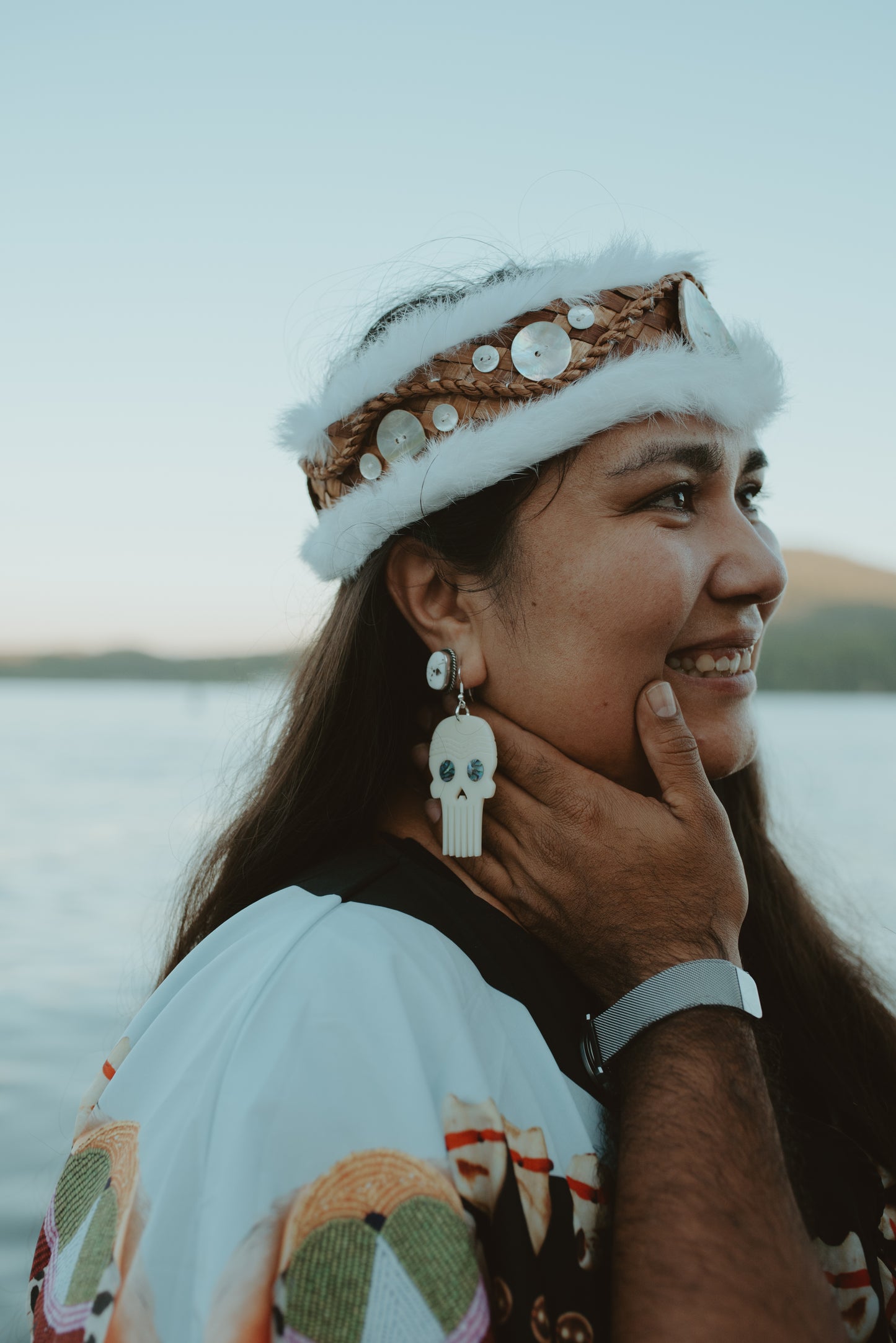 Skull Comb Earrings (qum̓ic sačkʔaḥs)